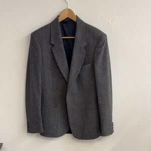 Farah vintage navy and gray herringbone Men's Blazer